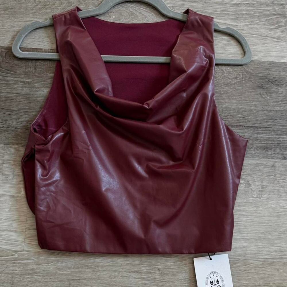 Cider nwt burgundy faux leather